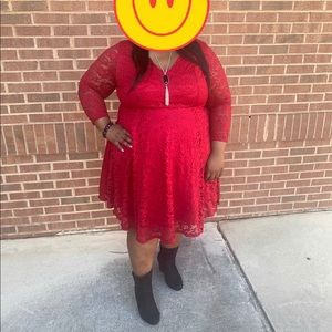 Torrid Red Lace Dress